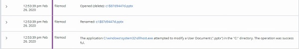 Search for modifications to Canary files