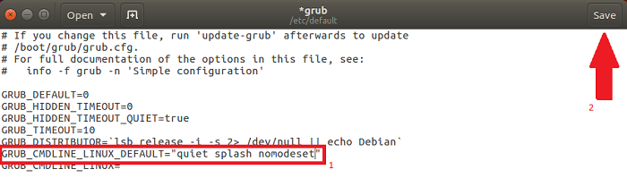 GRUB_CMDLINE_LINUX_DEFAULT="quiet splash"