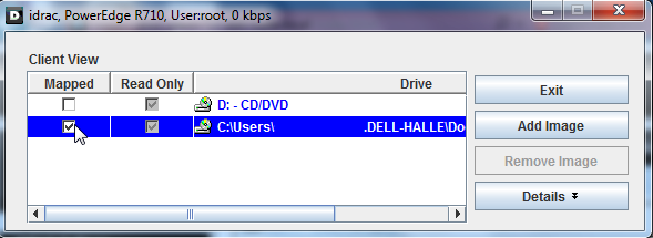 iDRAC6 and iDRAC7 Mapping the image file