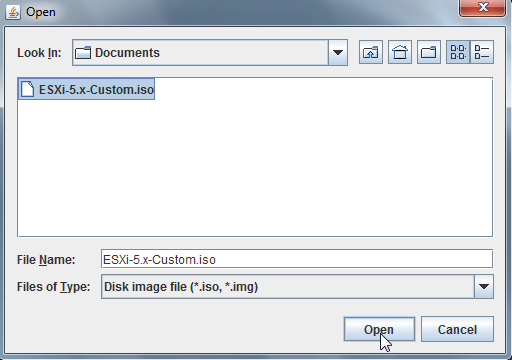 Selección de archivo de imagen de iDRAC6 e iDRAC7