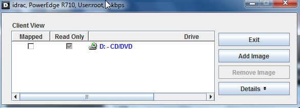 iDRAC6およびiDRAC7の管理ウィンドウ
