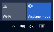 Zapnutý režim v letadle v systému Windows 10