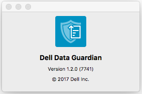 Exempel på Dell Data Guardian-version