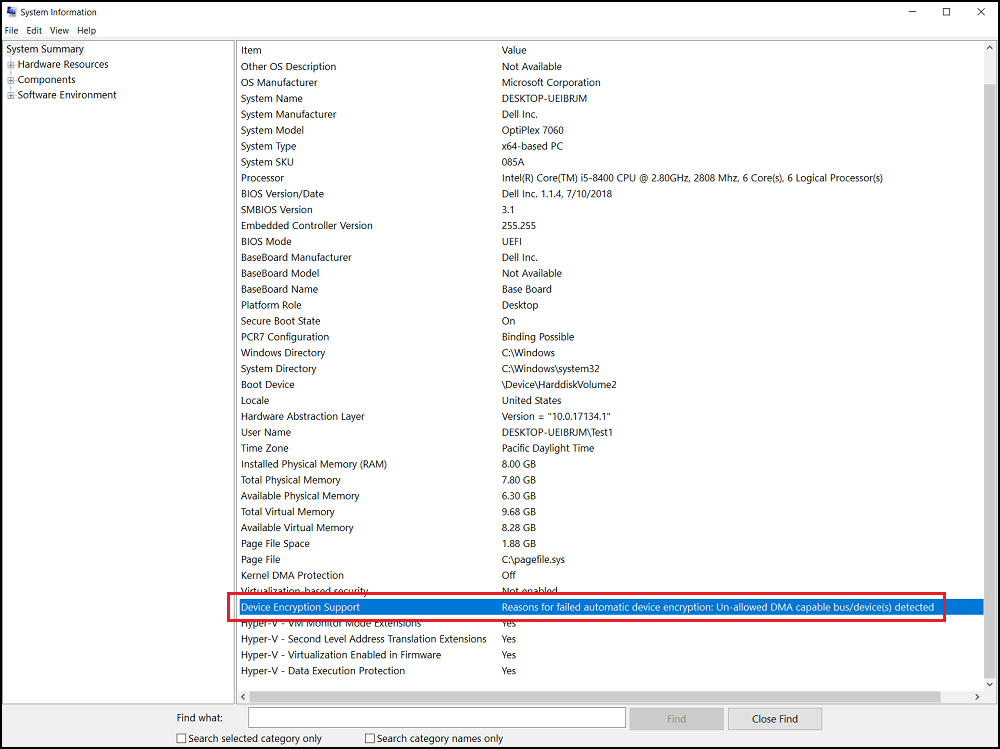 Windows 10 -järjestelmätiedot