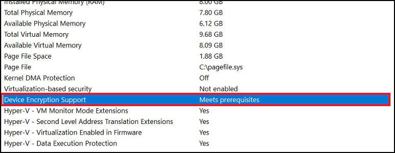 Windows 10 系统信息