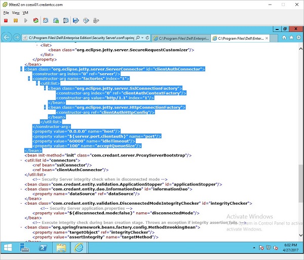 Druhá proměnná idleTimeout