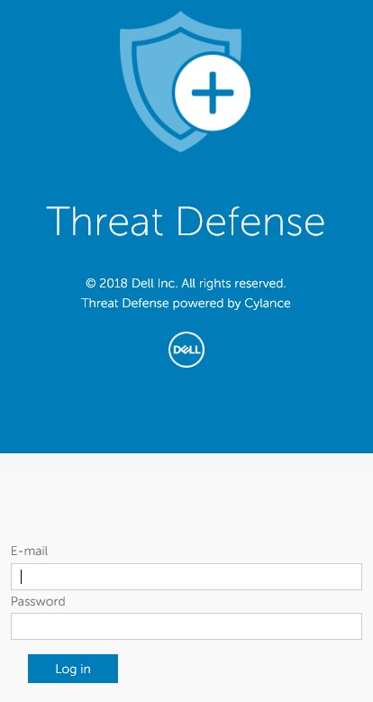 Inicie sesión en la consola de administración de Dell Threat Defense
