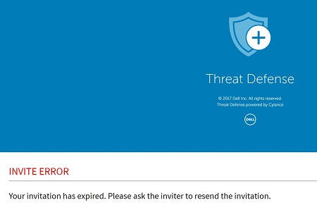 Threat Defense 邀請錯誤