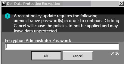 Encryption Administrator Password