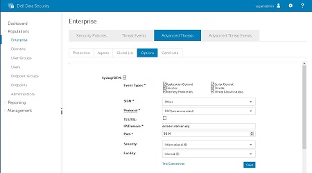 Dell Data Security-konsoll