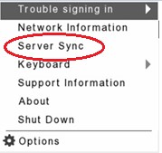 Synchronizacja z serwerem