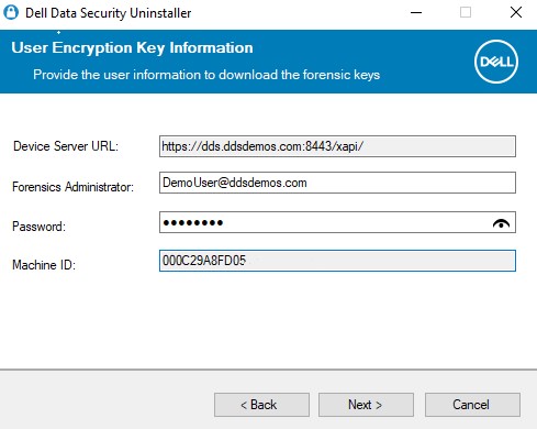 User Encryption Key Information