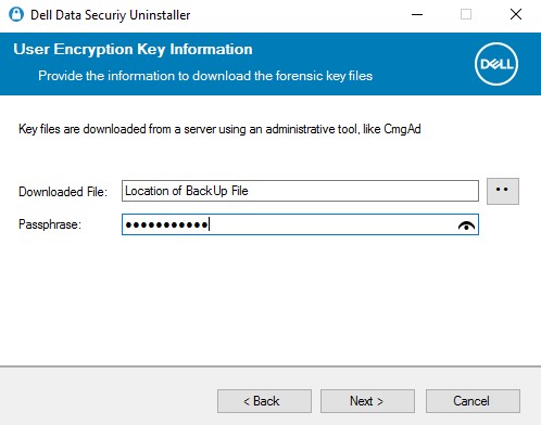 User Encryption Key Information