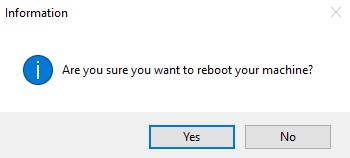 Aufforderung zum Neustart