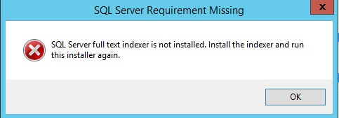 SQL Server Requirement Missing