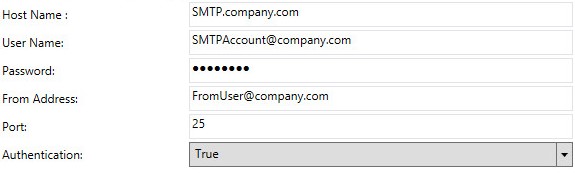 ［SMTP］メニュー