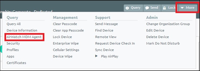AirWatch MDM-agent