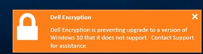 Dell Encryption-varning
