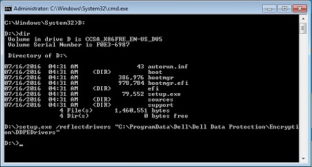 Skriv Setup.exe /reflectdrivers