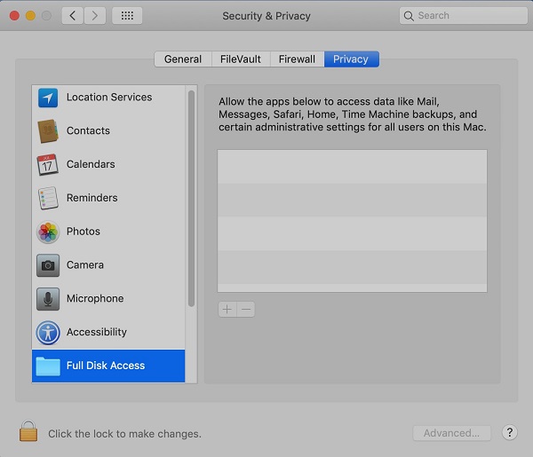 Accesso completo al disco
