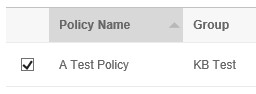 Selecting a policy