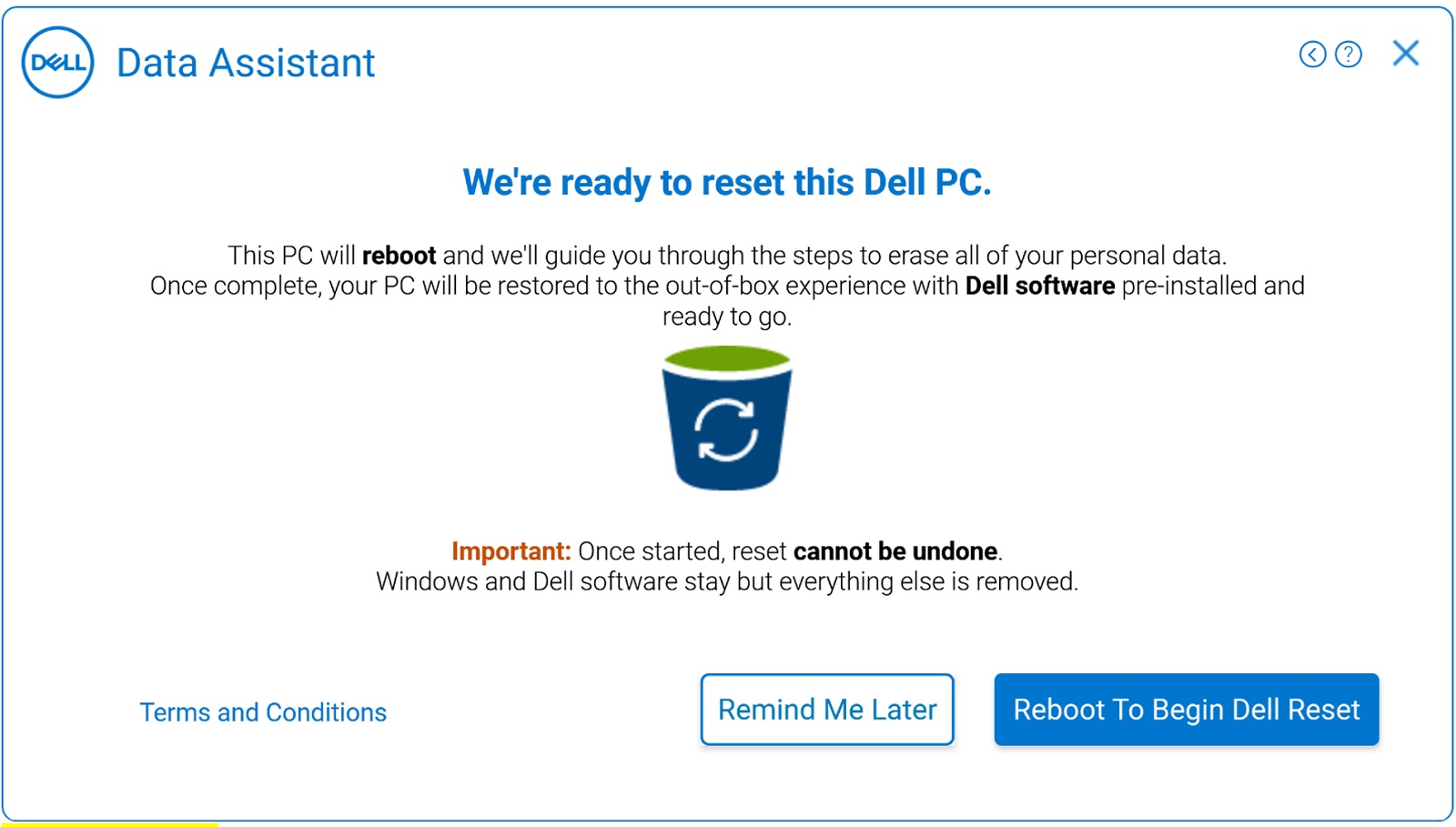 Computer precedente (cancellazione - Dell OS Recovery presente)