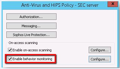 Anti-Virus and HIPS Policy