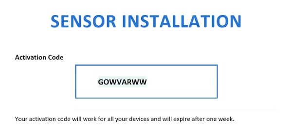 Obtaining the activation code