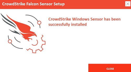 Completed installer prompt