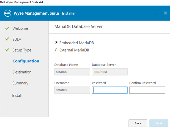 MariaDB 資料庫伺服器功能表