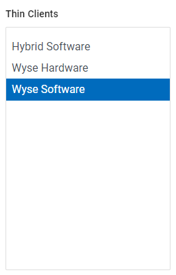 Wyse 軟體選項