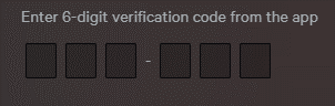 Entering a verification code