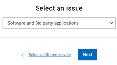 ［Software and 3rd party applications］の選択