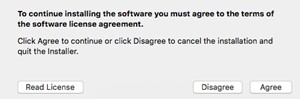 Agreeing to the software license agreement