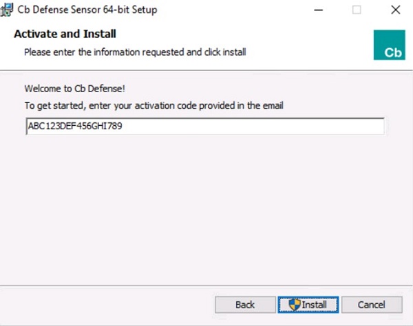 Populating an activation code