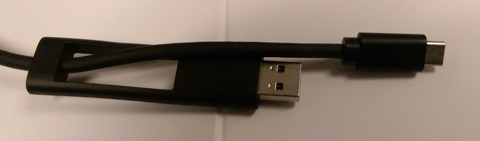 USB Type-C cable configuration that provides 65 watts of power to the computer