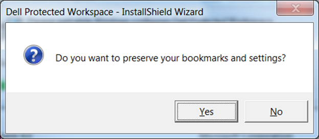 Captura de tela de configurações e marcadores do Protected Workspace