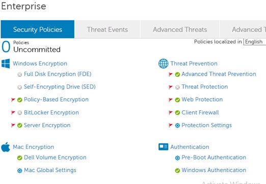 Click Security Policies tab