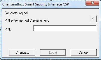 Charismathics Smart Security Interface CSP prompt