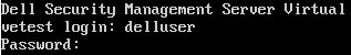 Connexion à Dell Security Management Server Virtual