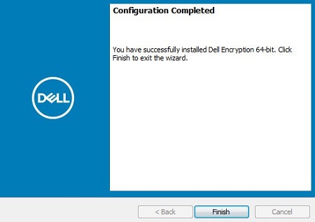 Dell Data Protection Personal Edition構成完了画面