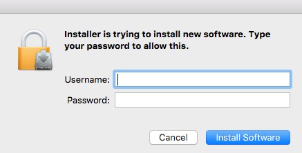 Administrator credentials prompt