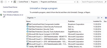 Rámec zabezpečení klienta Dell Data Protection v programech a funkcích