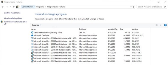 Dell Data Protection-sikkerhedsværktøjer i programmer og funktioner