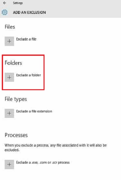 MSMPENG Exclusion Windows Defender