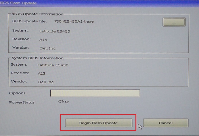 Натисніть кнопку Почати оновлення Flash Update