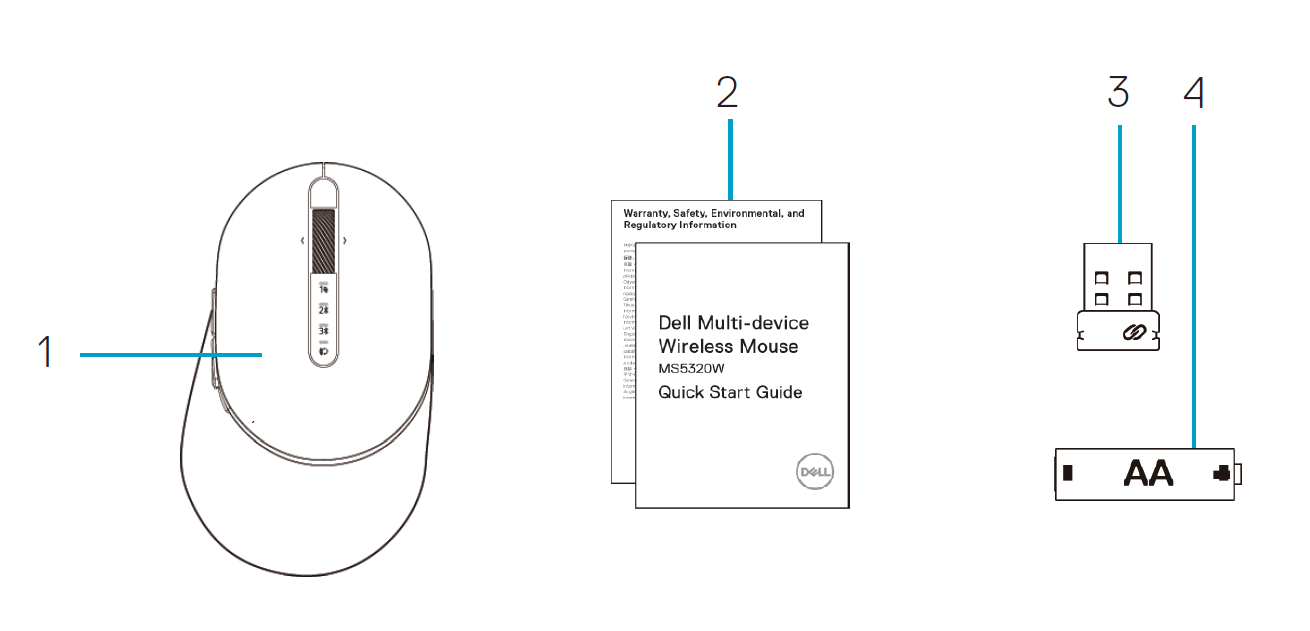 Dell MS5320W Mouse Box Content