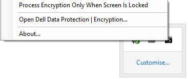 Pravým tlačítkem klikněte na položku Dell Encryption Personal.