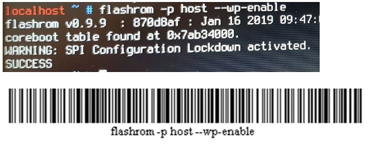Příkaz k&nbsp;povolení hostitele flashrom počítače Chromebook
