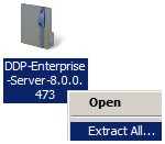 Extract All option selected